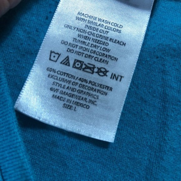 Harley Davidson "2014" Skull 💀 T-Shirt Teal V- neck El Paso Texas Size Large - Picture 5 of 12